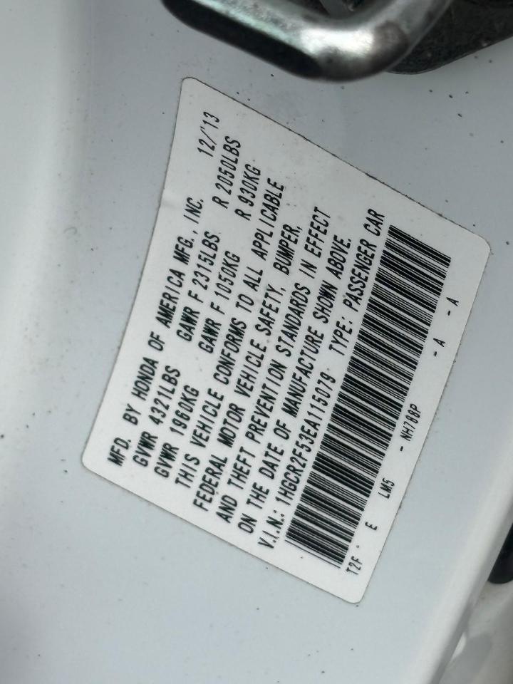 Honda Accord Sedan 4dr I4 CVT Sport 2014