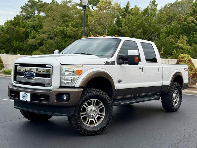 White 2015 Ford F-250 Super Duty Pickup Truck Four-Wheel Drive Automatic