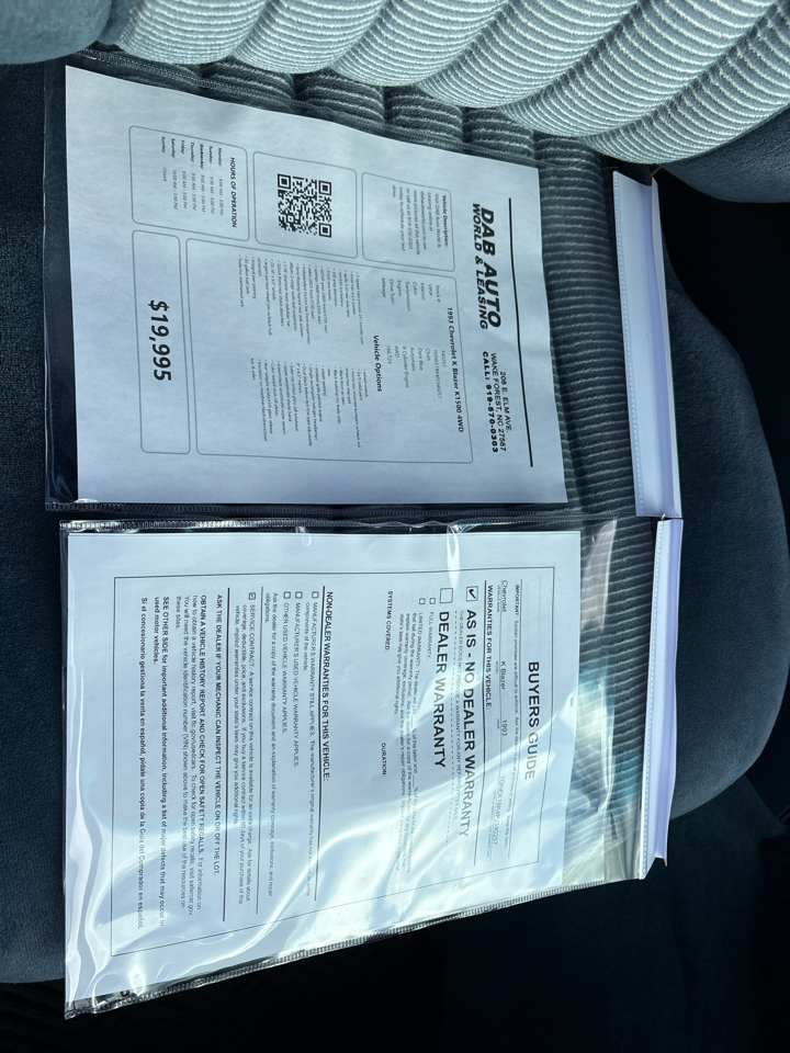 Chevrolet K Blazer K1500 4WD 1993