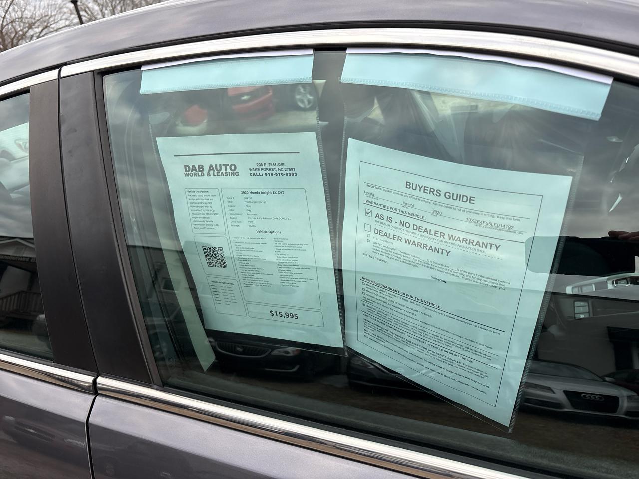 Honda Insight EX CVT 2020