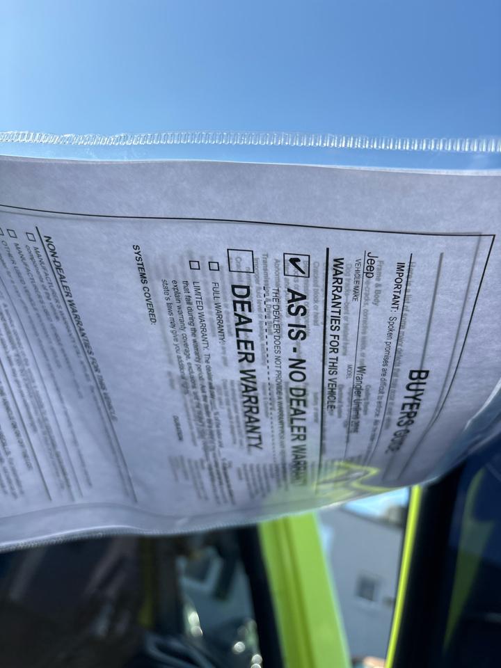 Jeep Wrangler Unlimited 4WD 4dr Rubicon 2016