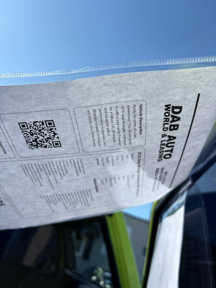 Jeep Wrangler Unlimited 4WD 4dr Rubicon 2016