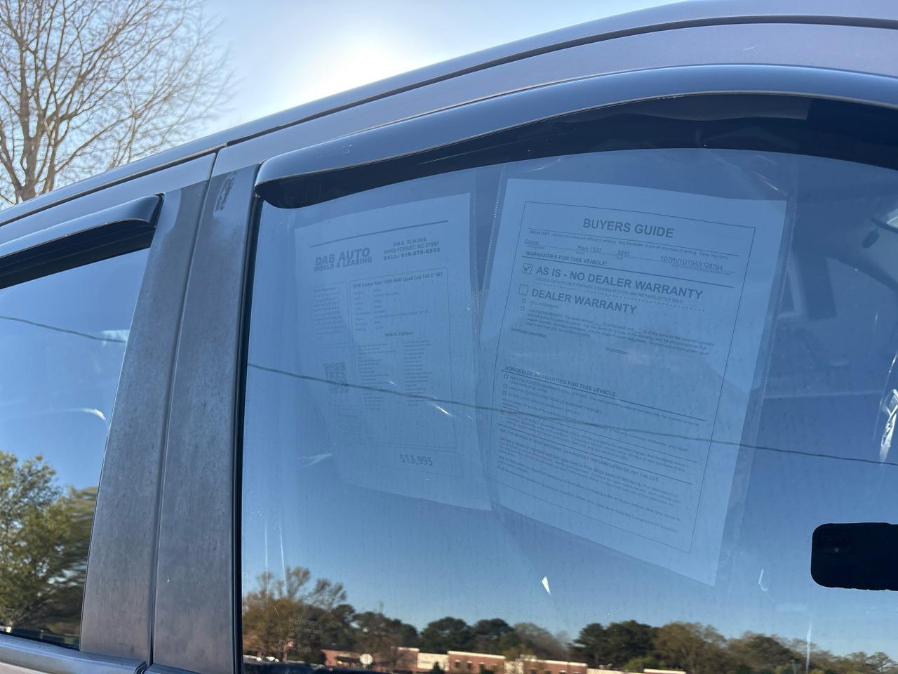 Dodge Ram 1500 4WD Quad Cab 140.5" SLT 2010