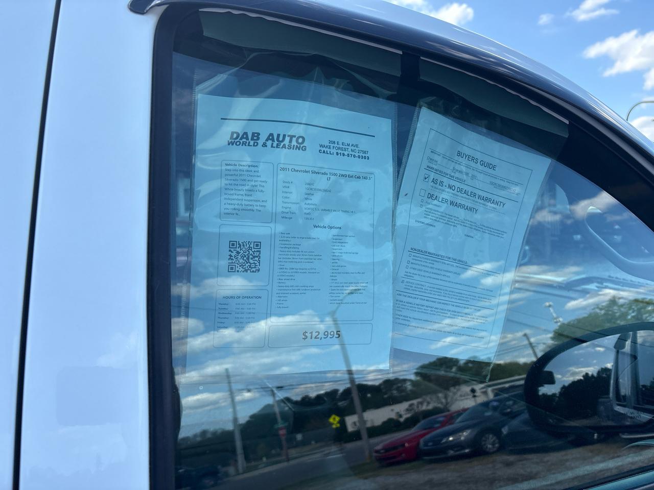 Chevrolet Silverado 1500 2WD Ext Cab 143.5" LT 2011