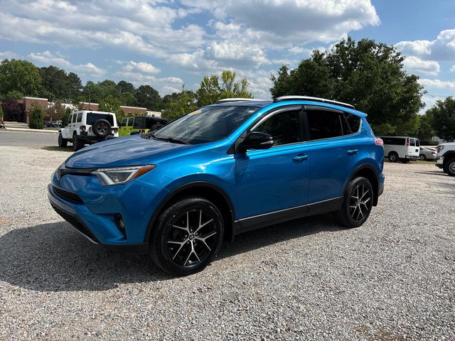 Blue 2018 Toyota RAV4 SE AWD SUV / Crossover All-Wheel Drive Automatic