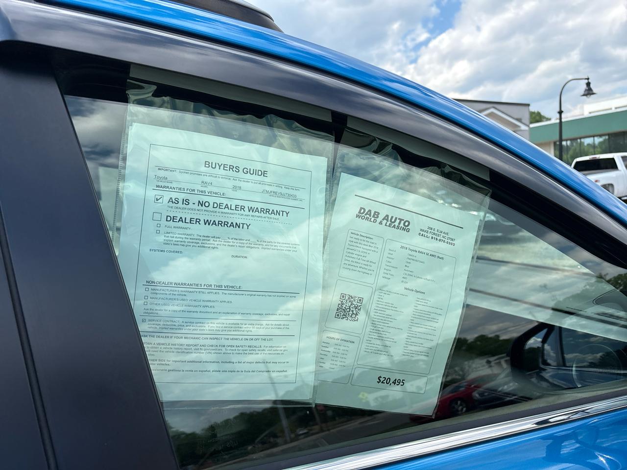 Toyota RAV4 SE AWD (Natl) 2018