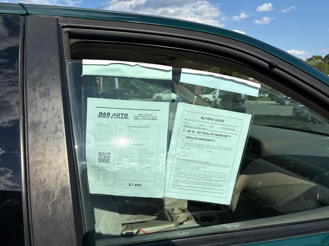 Honda Odyssey 5dr EX 2003