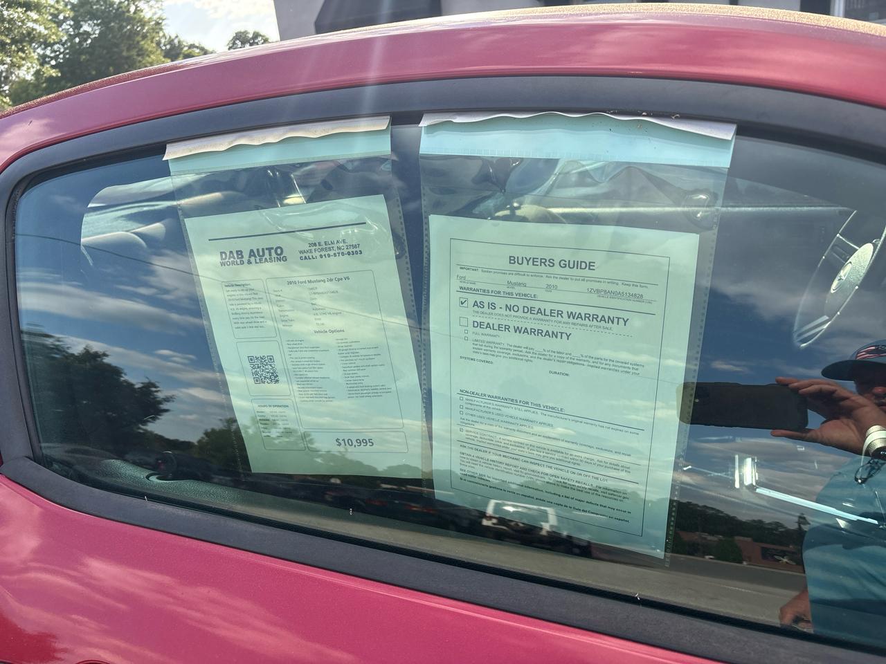 Ford Mustang 2dr Cpe V6 2010