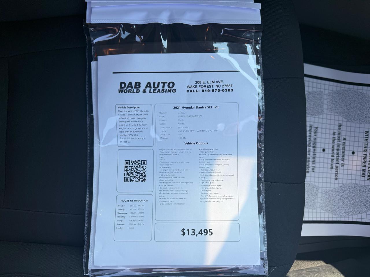 Hyundai Elantra SEL IVT 2021