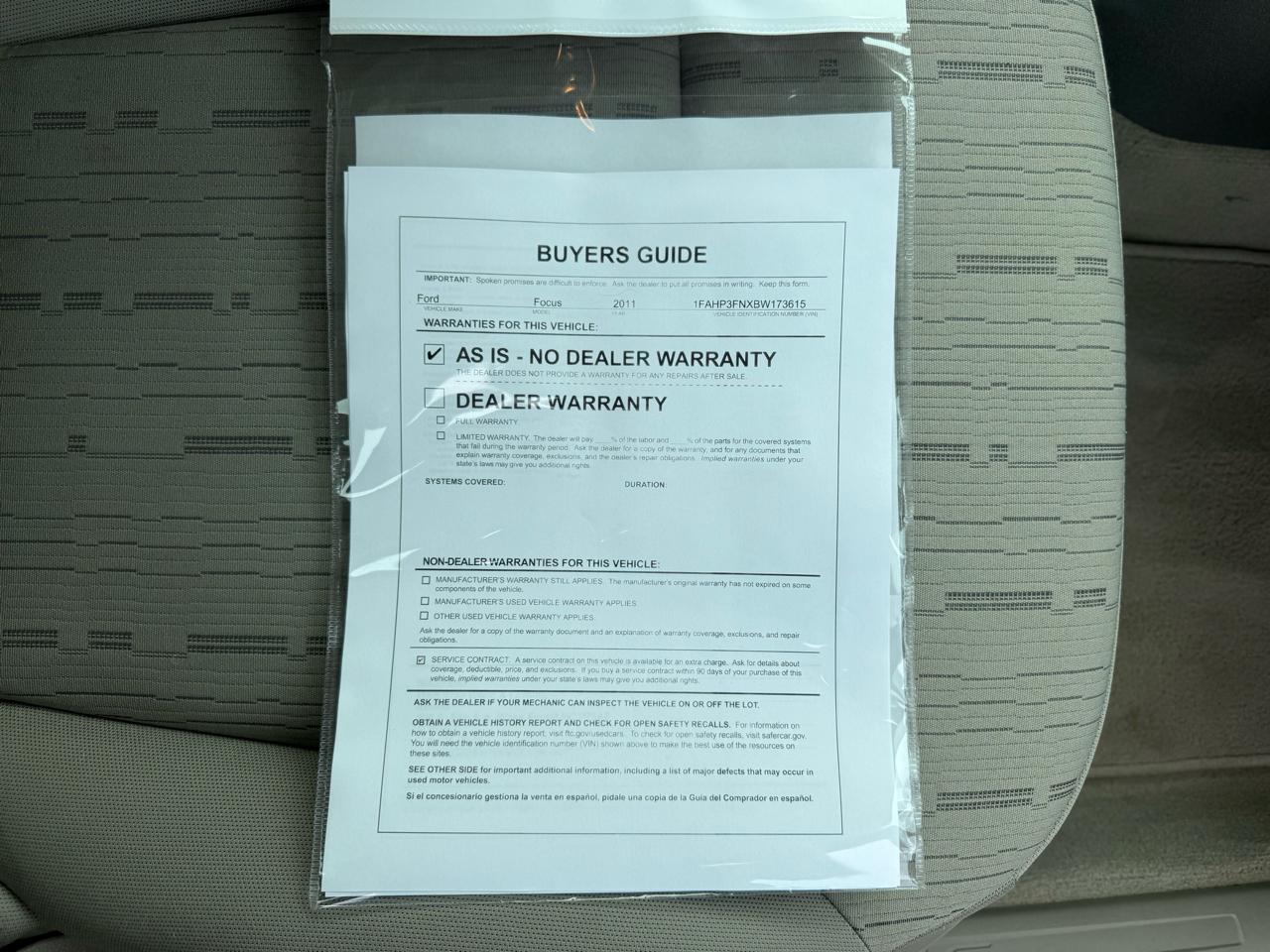 Ford Focus 4dr Sdn SE 2011