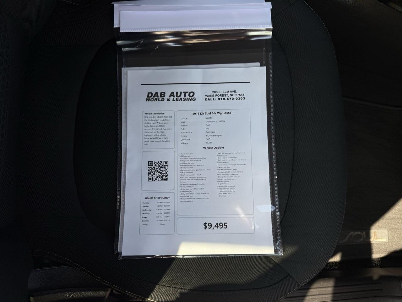 Kia Soul 5dr Wgn Auto + 2016