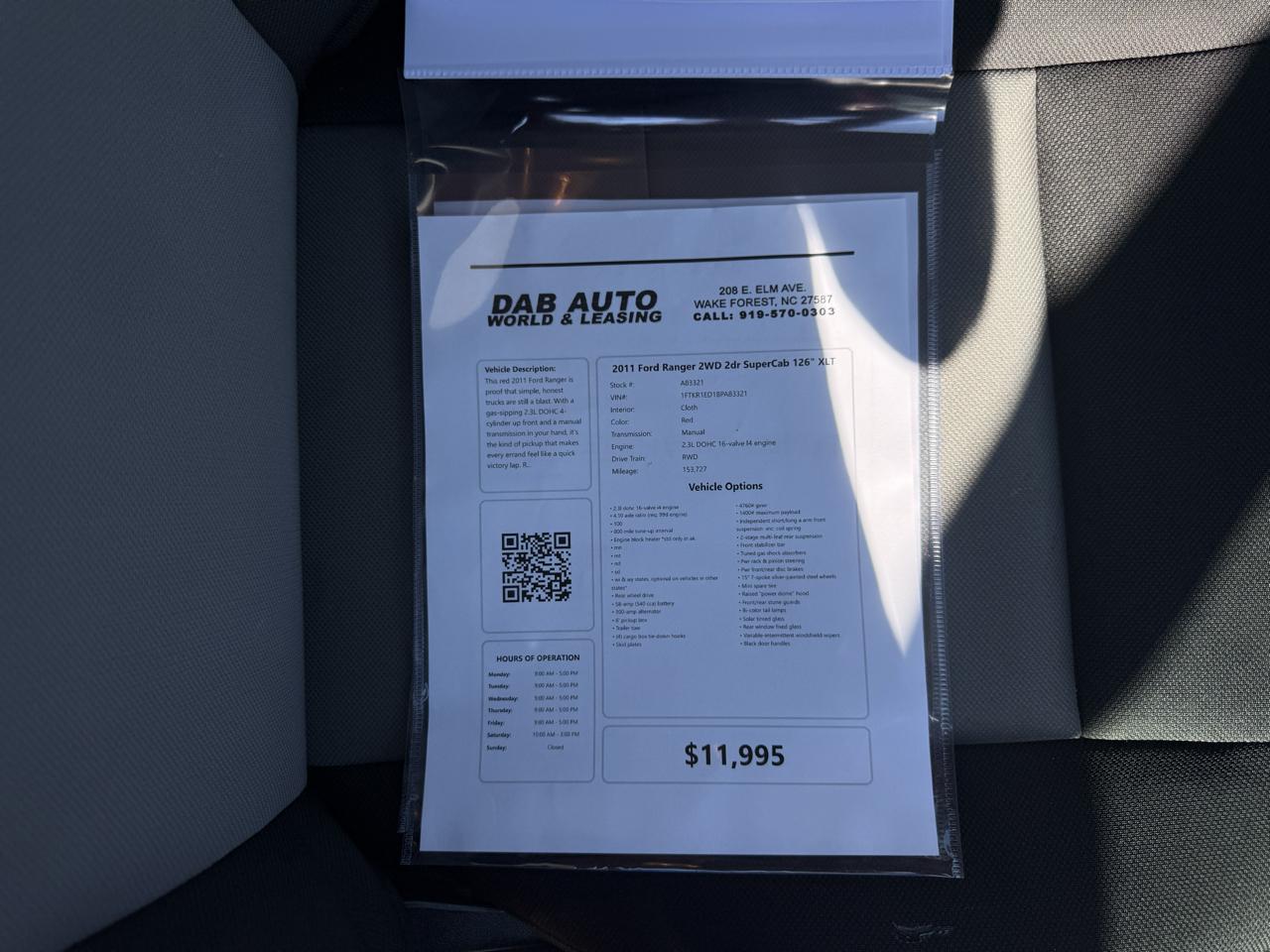 Ford Ranger 2WD 2dr SuperCab 126" XLT 2011