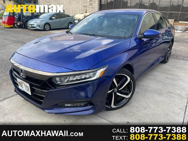Blue 2018 Honda Accord 1.5T Sport FWD Sedan Front-Wheel Drive Automatic