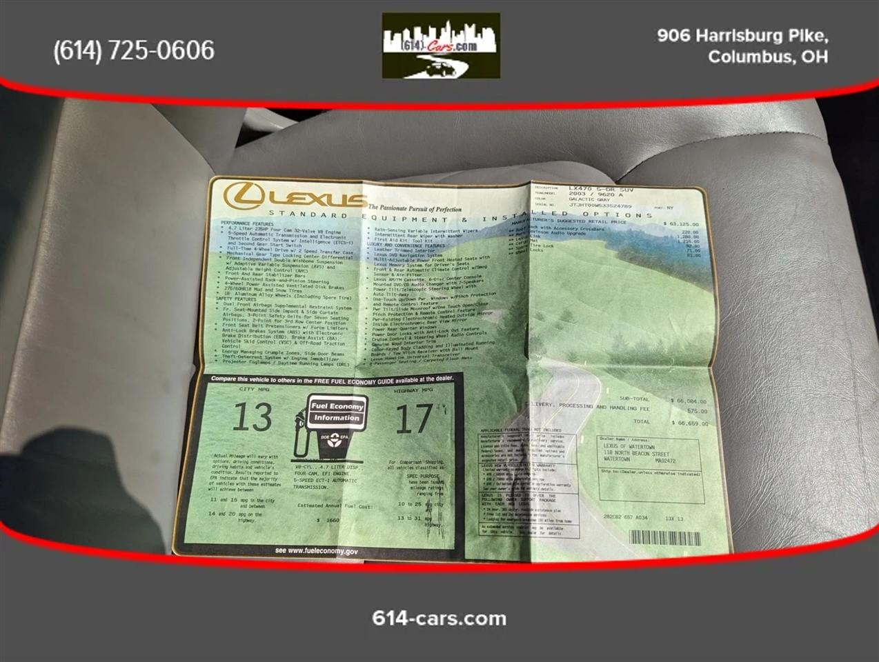 Lexus LX 470 Sport Utility 2003