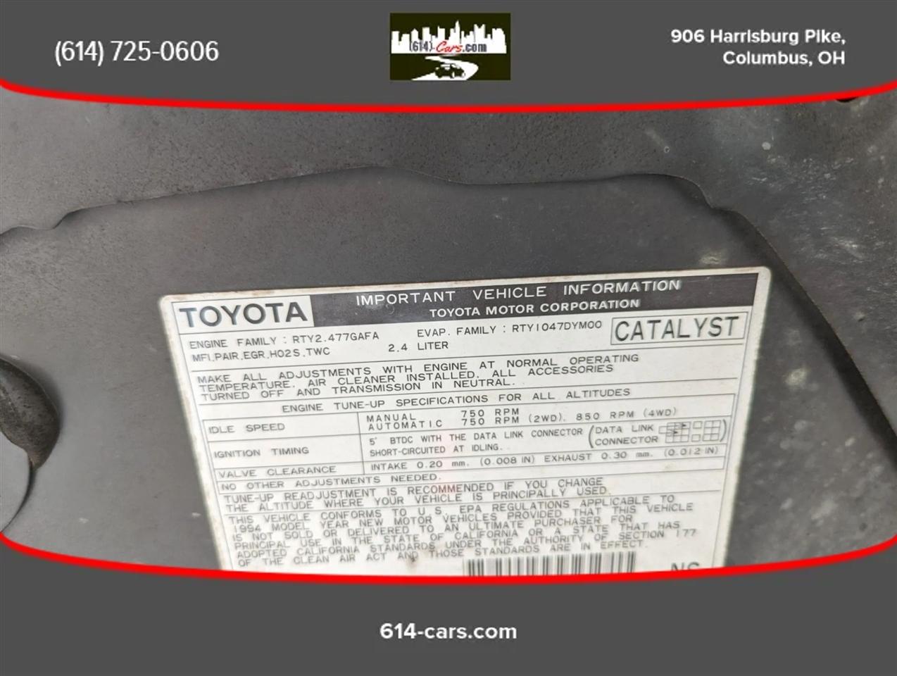 Toyota Pickup DLX Xtracab 4WD 1994