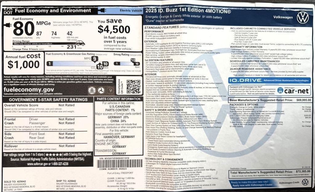Volkswagen ID Buzz 1st Edition AWD 2025