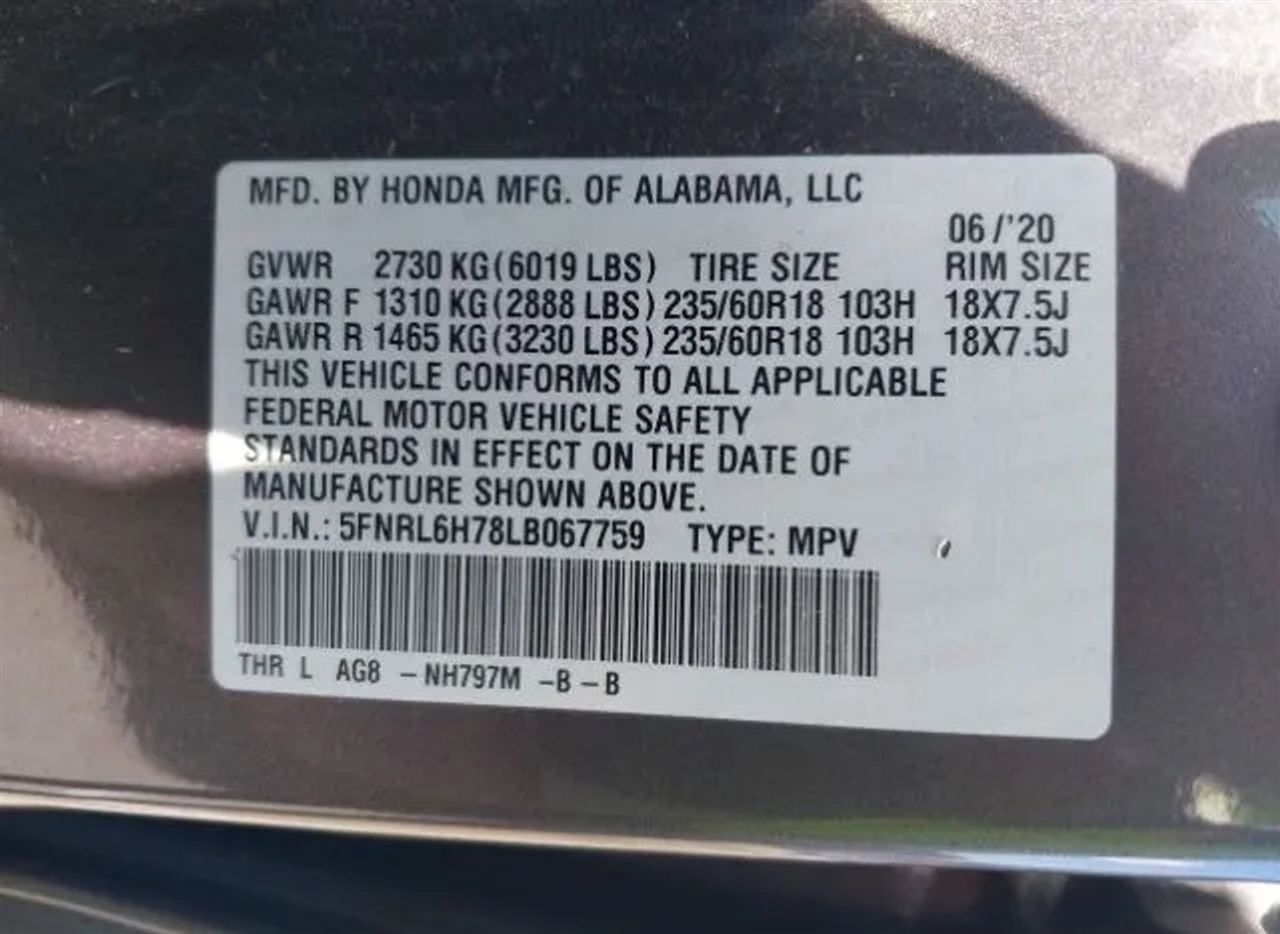 Honda Odyssey  2020