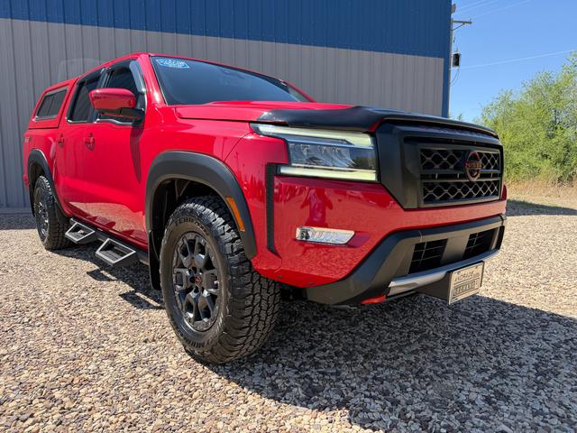 Red 2023 Nissan Frontier PRO-4X Crew Cab 4WD Pickup Truck Four-Wheel Drive 9-Speed Automatic