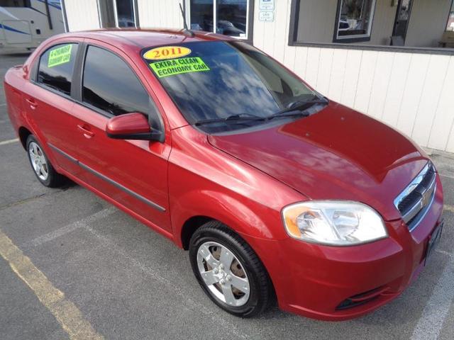 Red 2011 Chevrolet Aveo LS Sedan FWD Sedan Front-Wheel Drive Automatic