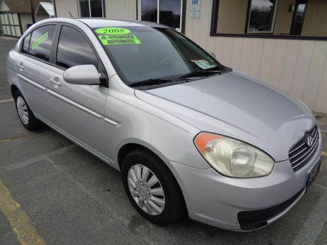 Gray 2008 Hyundai Accent GLS Sedan FWD Sedan Front-Wheel Drive Automatic