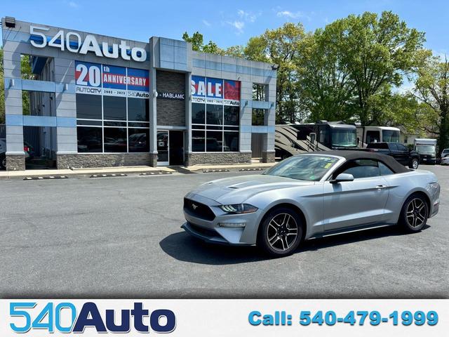 Silver 2022 Ford Mustang EcoBoost Convertible RWD Convertible Rear-Wheel Drive Automatic