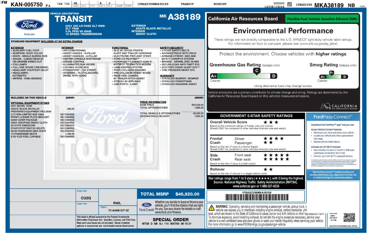 Ford Transit Passenger Wagon  2021
