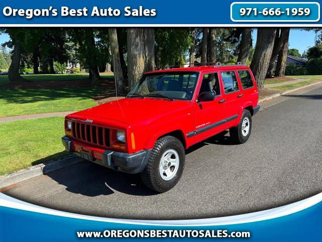 Red 2000 Jeep Cherokee Sport 4-Door 4WD SUV / Crossover Four-Wheel Drive Automatic