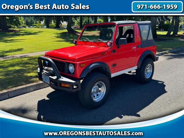 Red 1986 Suzuki Samurai 4WD with Soft Top SUV / Crossover Four-Wheel Drive Manual