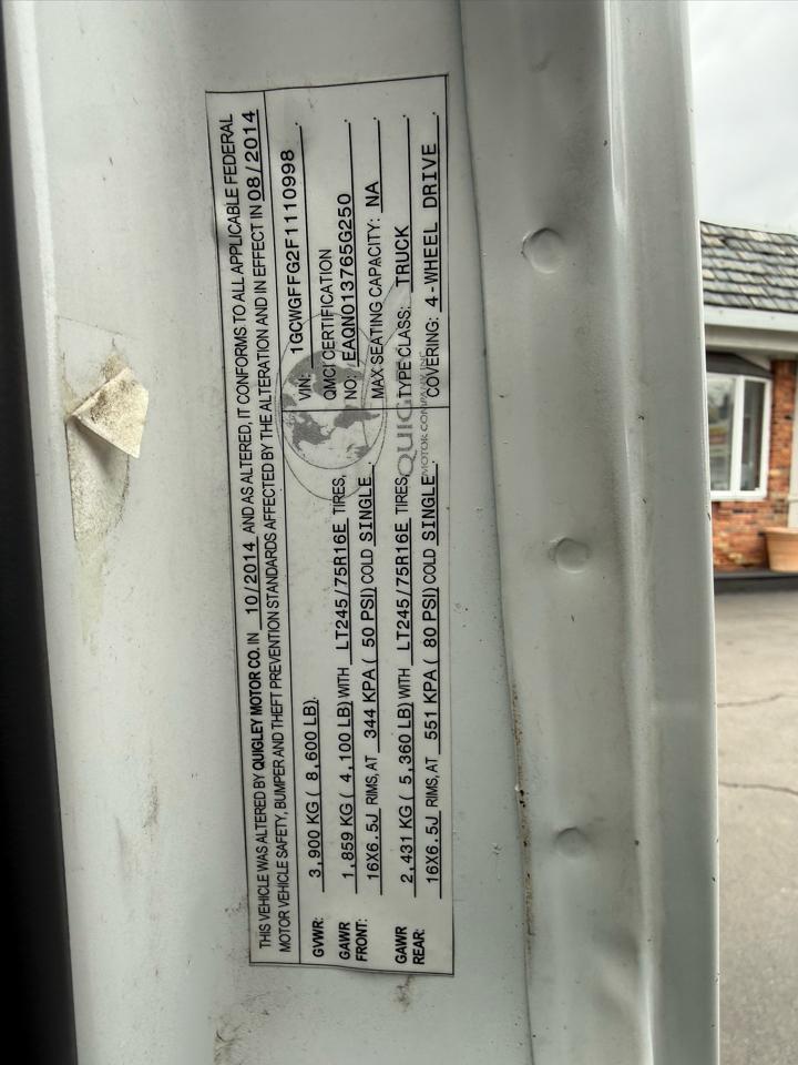 Chevrolet Express 2500 Cargo FFV 2015