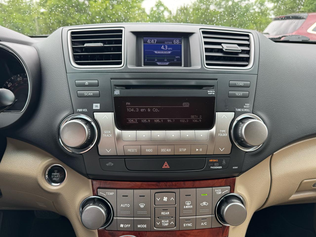 Toyota Highlander 4WD 4dr V6 Limited (Natl) 2012