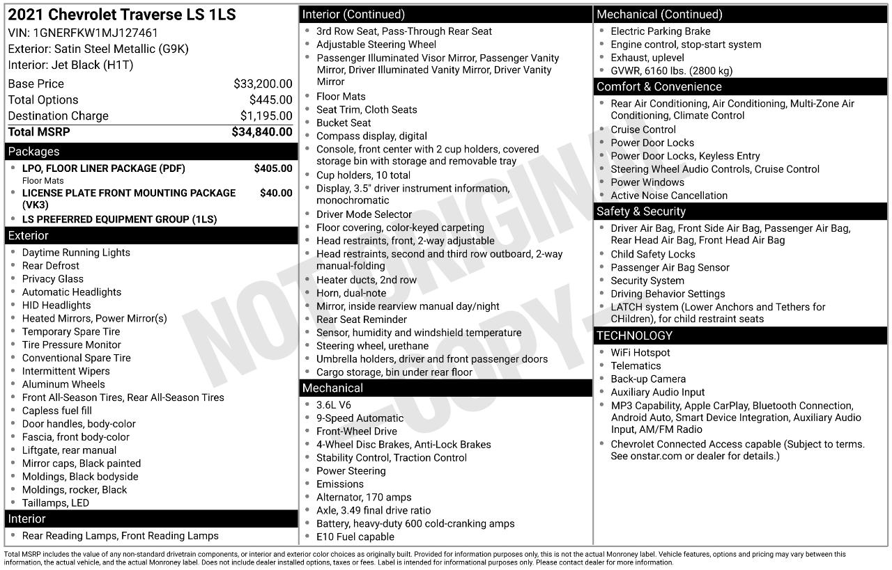 Chevrolet Traverse LS FWD 2021