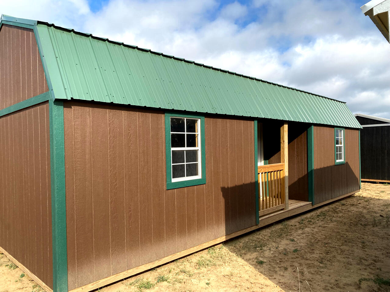 2021 Premier Portable Buildings Center Lofted Barn Cabin 