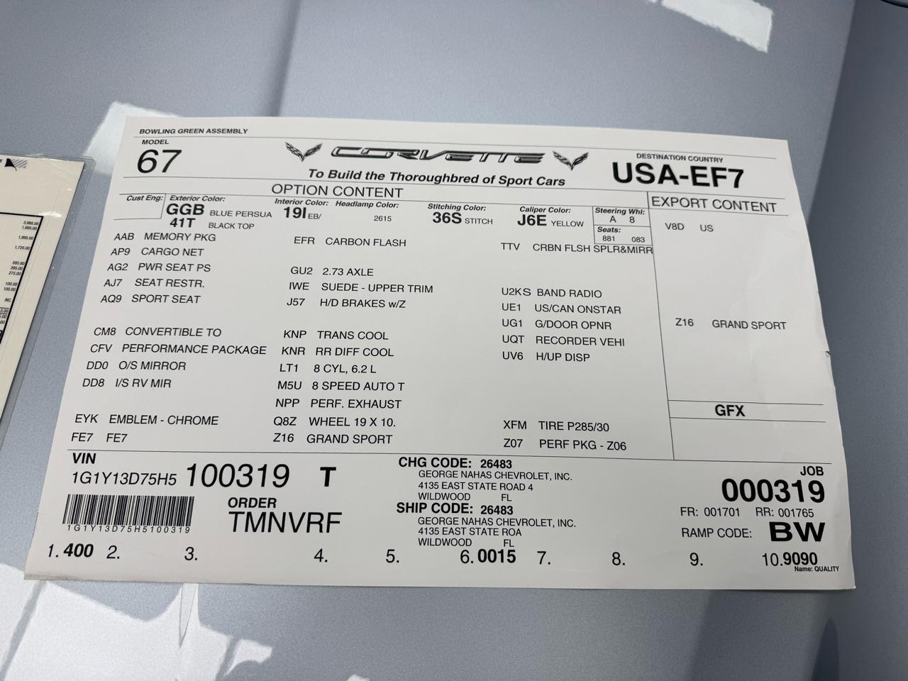 Chevrolet Corvette  2017