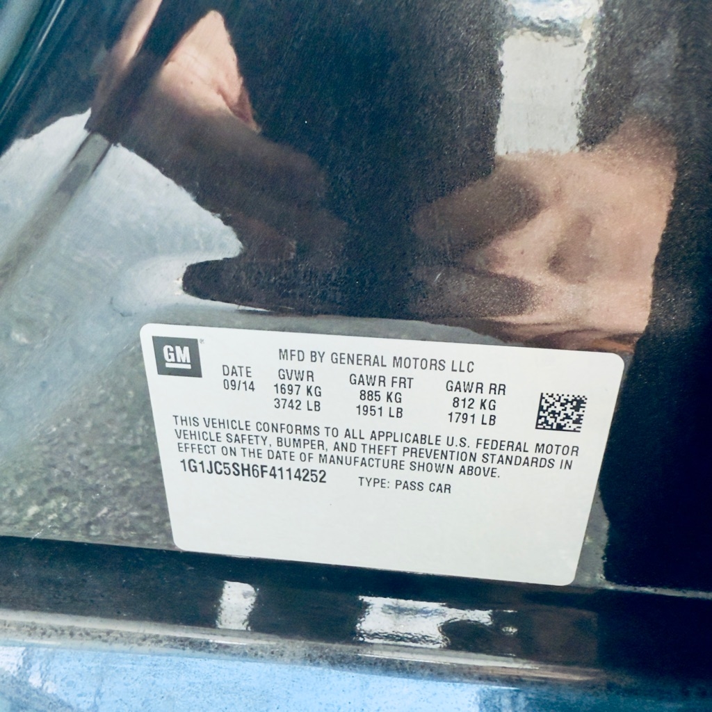 Chevrolet Sonic 4dr Sdn Auto LT 2015