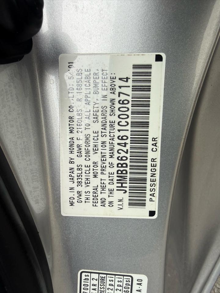 Honda Prelude 2dr Cpe Auto 2001