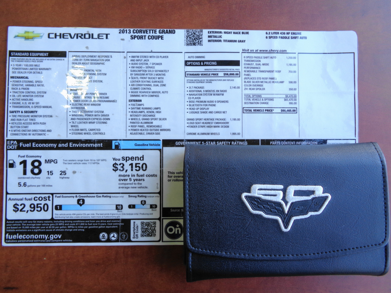 Chevrolet Corvette 2dr Cpe Grand Sport w/2LT 2013