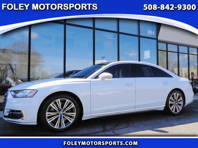 White 2019 Audi A8 L 60 TFSI quattro Sedan All-Wheel Drive Automatic