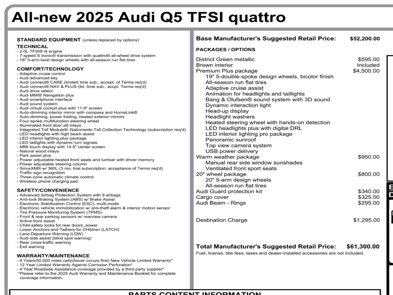 Audi Q5 Premium Plus 2.0 TFSI quattro 2025