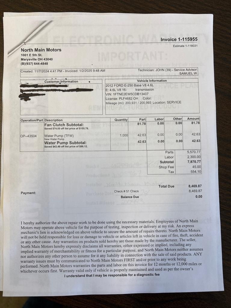 Ford Econoline  2012