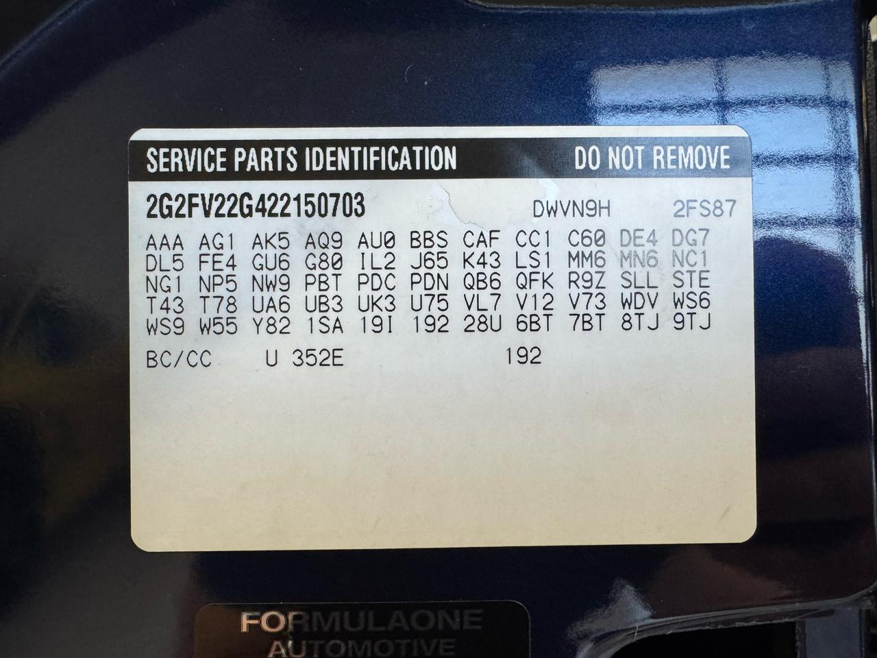 Pontiac Firebird  2002