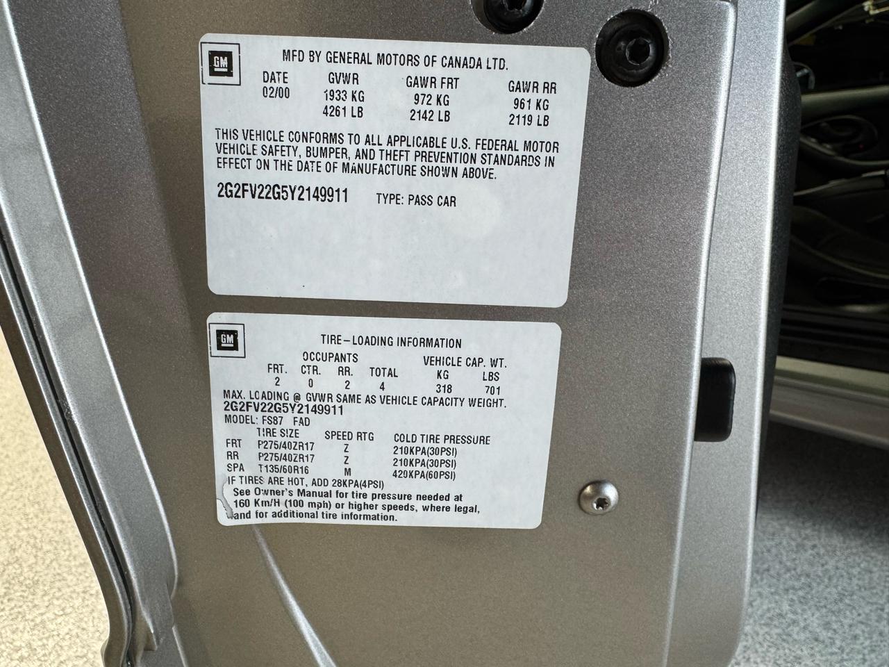 Pontiac Firebird Trans Am WS6 2000