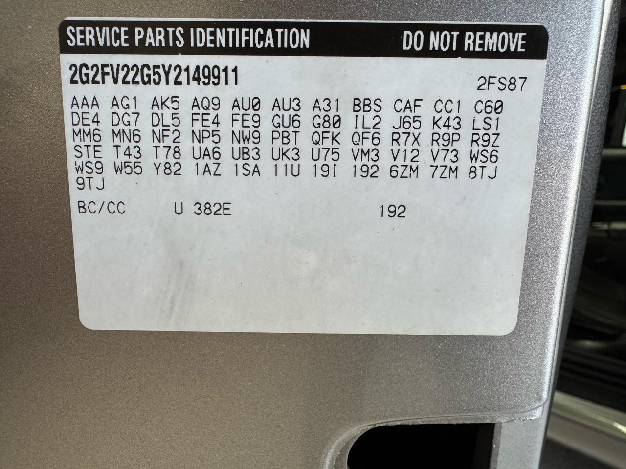 Pontiac Firebird Trans Am WS6 2000