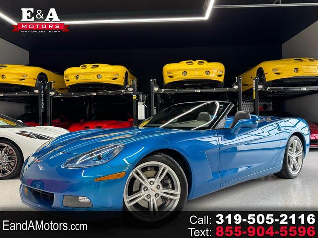 Blue 2008 Chevrolet Corvette Convertible RWD Convertible Rear-Wheel Drive 6-Speed Manual