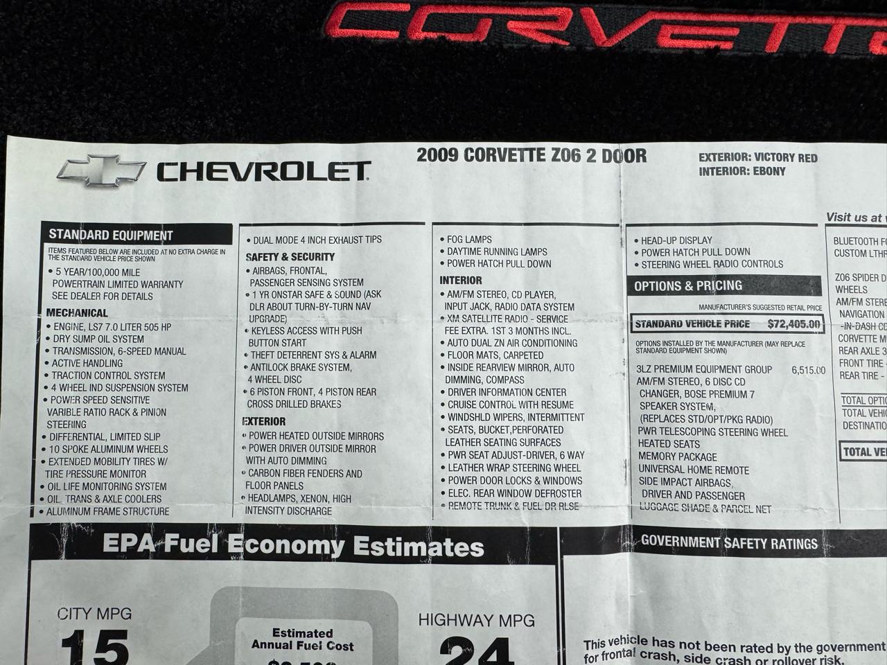 Chevrolet Corvette  2009