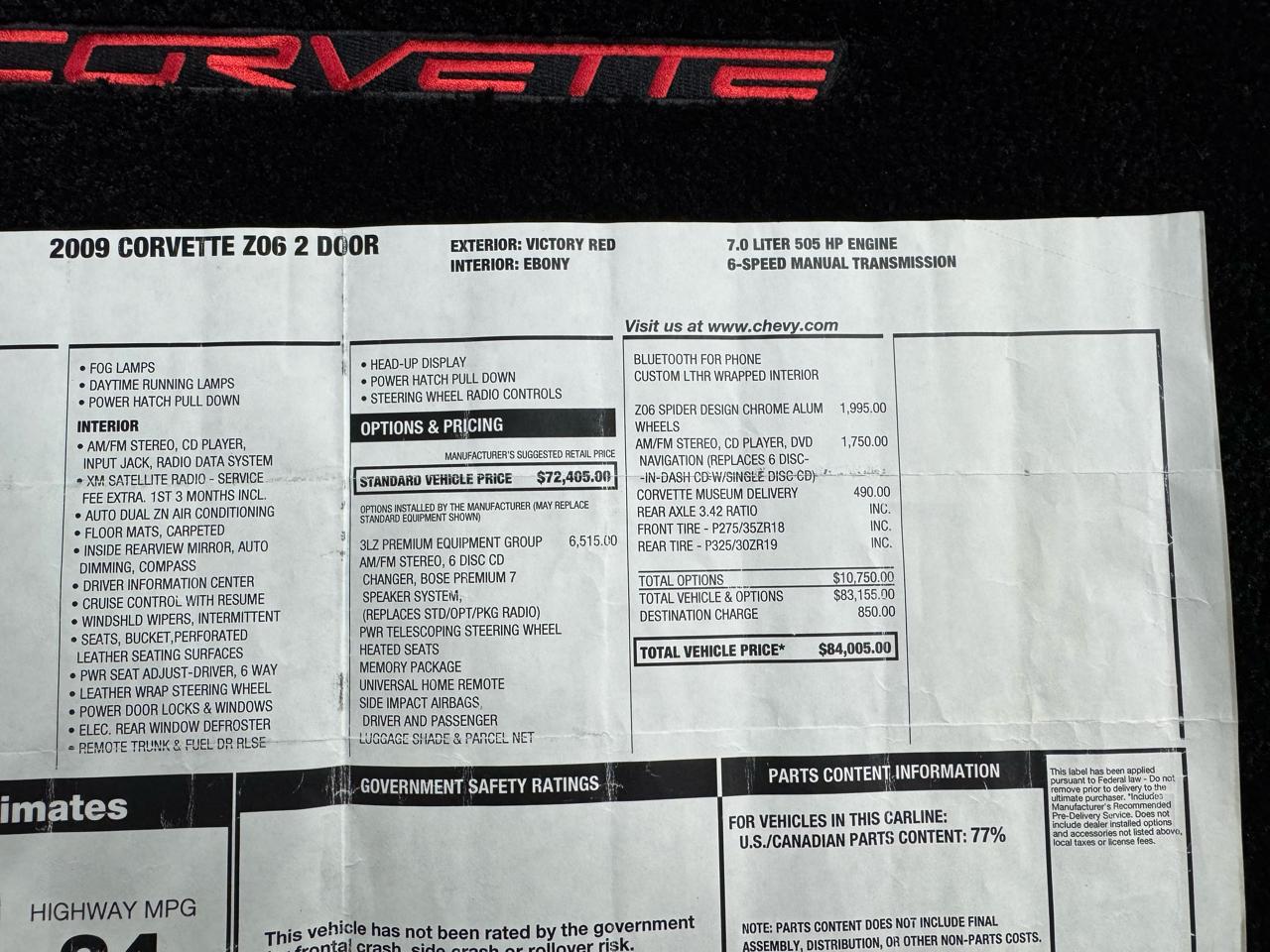 Chevrolet Corvette  2009