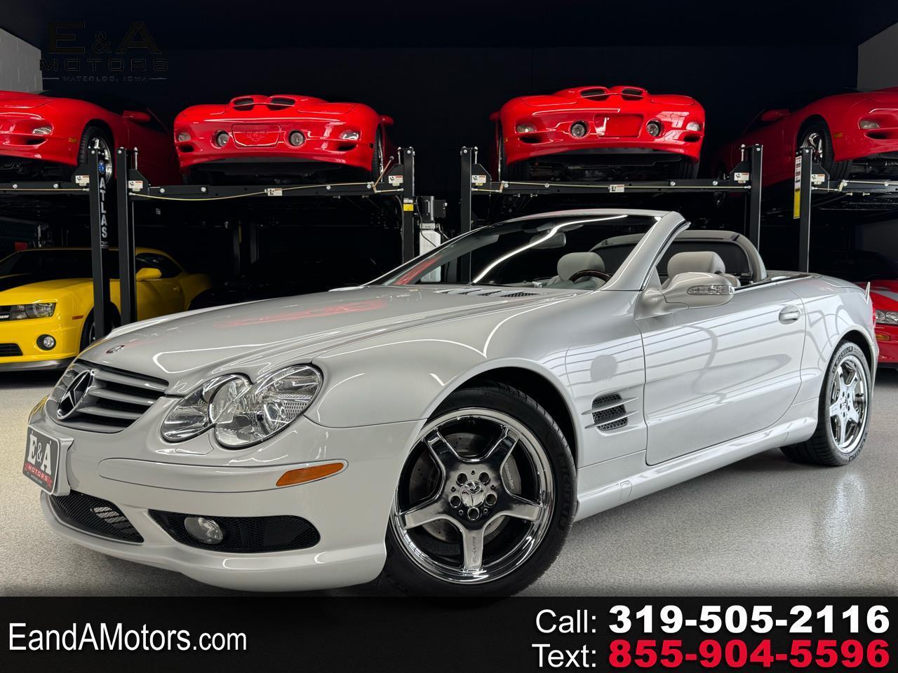 Silver 2003 Mercedes-Benz SL-Class Convertible Rear-Wheel Drive Automatic