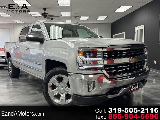 Silver 2018 Chevrolet Silverado 1500 Pickup Truck Four-Wheel Drive Automatic