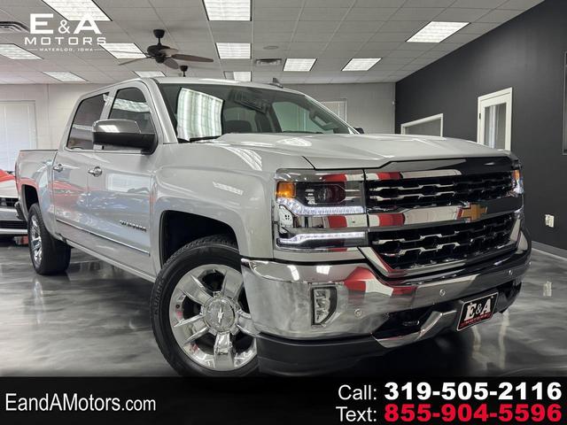 Silver 2018 Chevrolet Silverado 1500 Pickup Truck Four-Wheel Drive Automatic