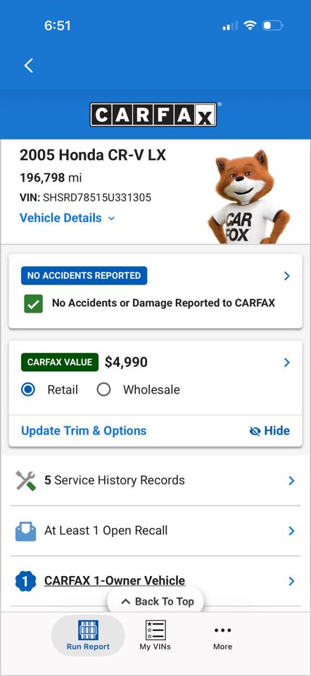 Honda CR-V LX 4WD AT 2005