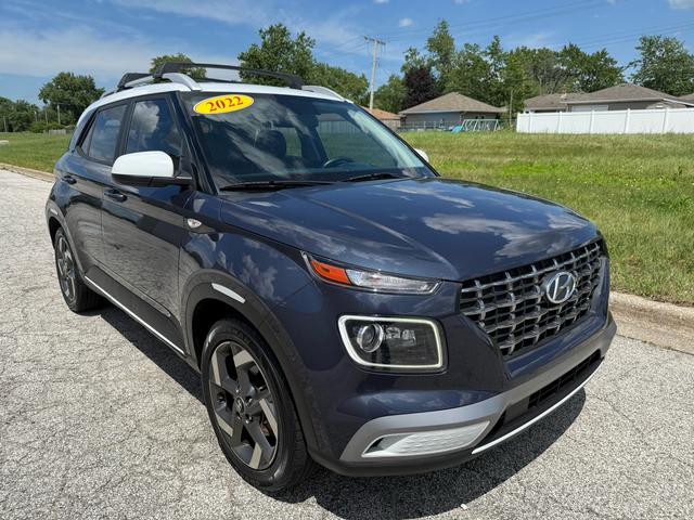 Blue 2022 Hyundai Venue SUV / Crossover Front-Wheel Drive Automatic